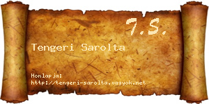 Tengeri Sarolta névjegykártya
