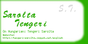 sarolta tengeri business card